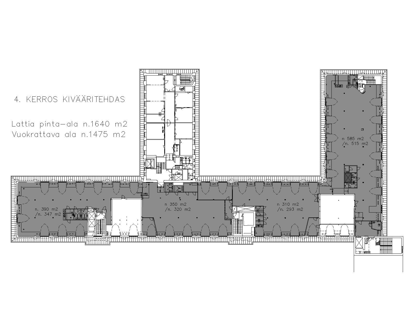 Kivääritehtaankatu 6 JYVÄSKYLÄ, 1475m2, 4. kerros, Toimistotila