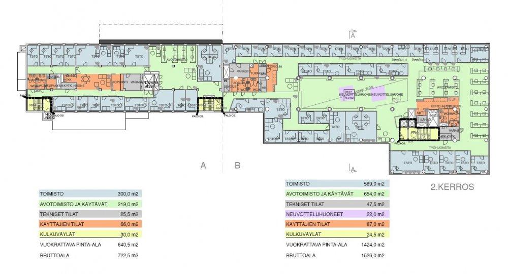 Valimotie 15 A, 624m2, 2. kerros, Toimistotila