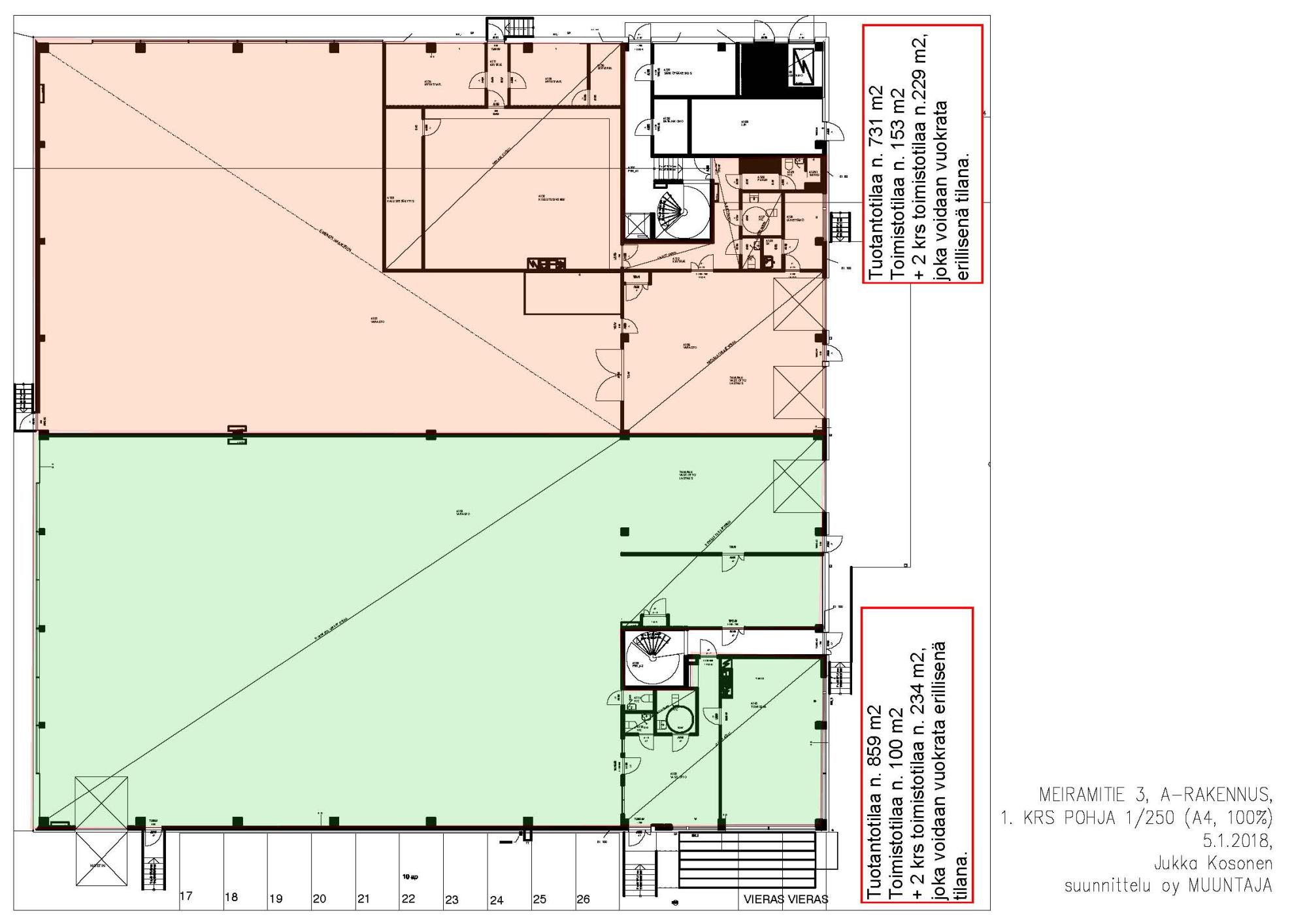 Meiramitie 3 A-TALO, 873m2, 1. kerros, Varastotila