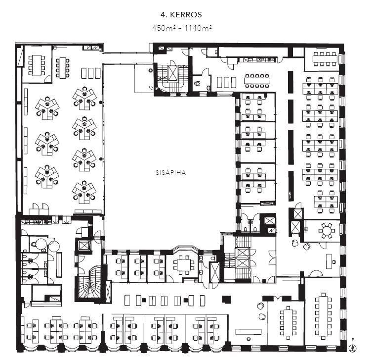 Aleksanterinkatu 11, 650m2, 4. kerros, Toimistotila