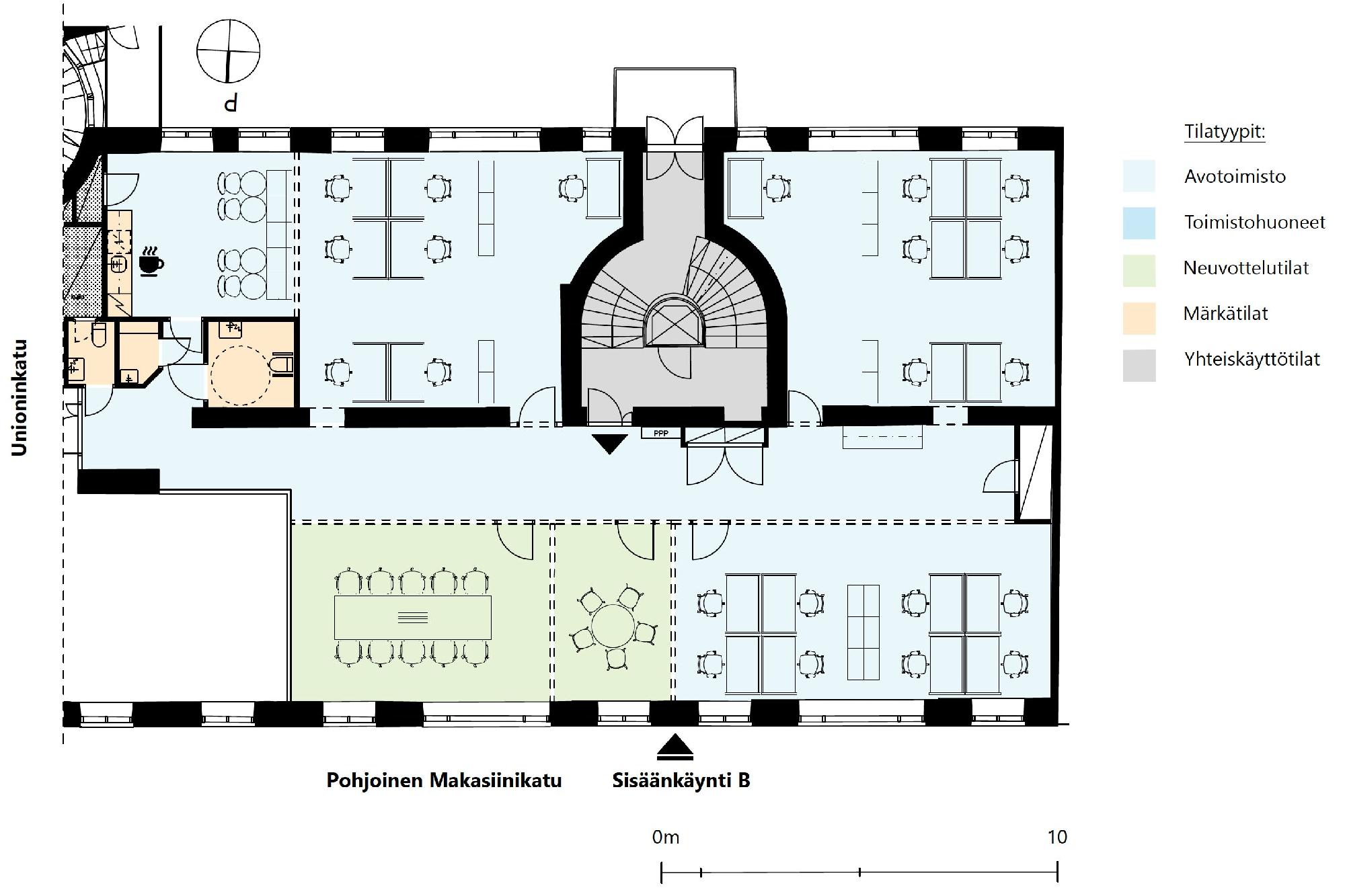 Unioninkatu 18, 275m2, 4. kerros, Toimistotila