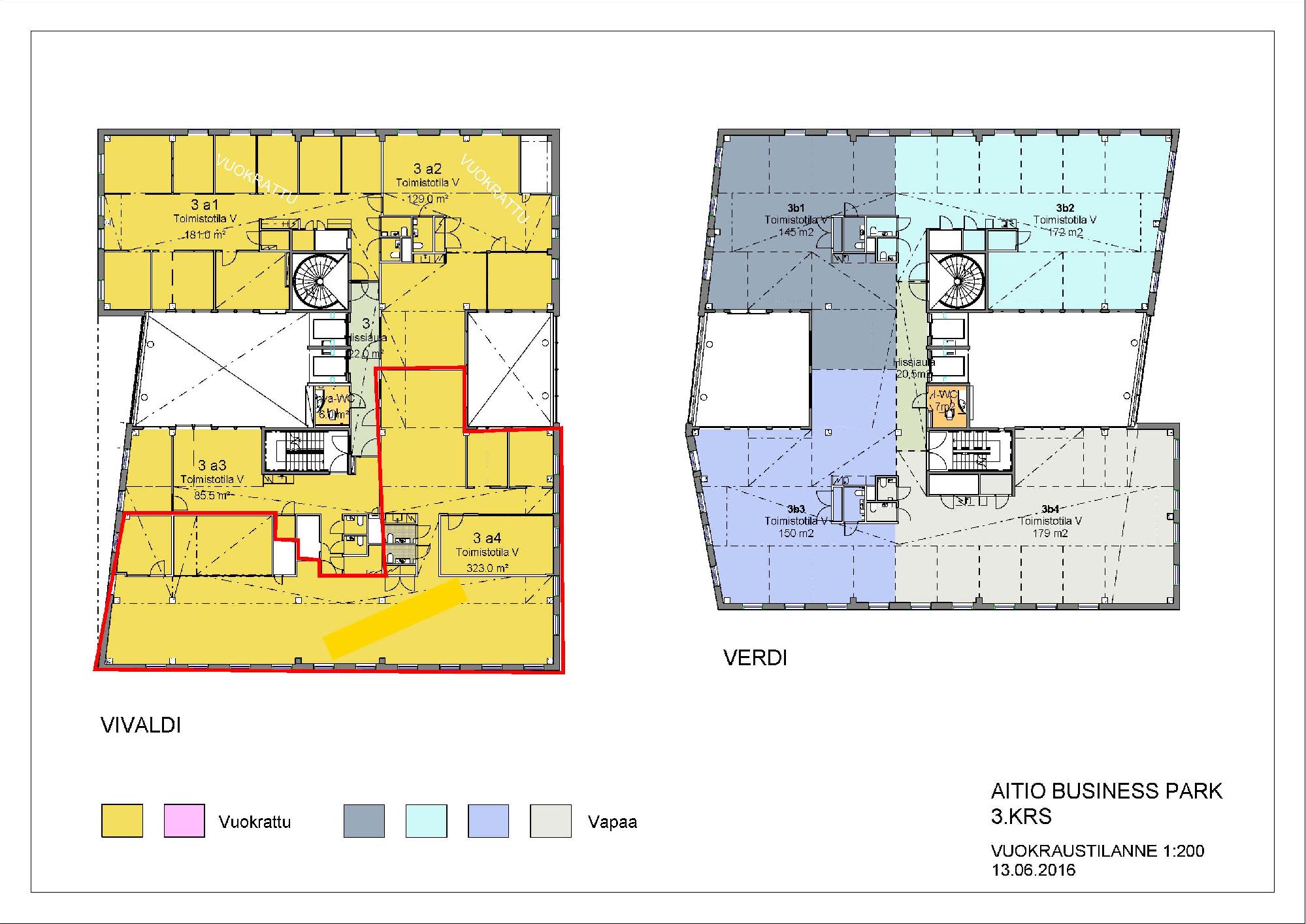 Mannerheimintie 113 VIVALDI, 325m2, 3. kerros, Toimistotila