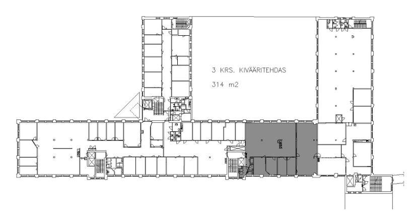 Kivääritehtaankatu 6 JYVÄSKYLÄ, 309m2, 3. kerros, Toimistotila