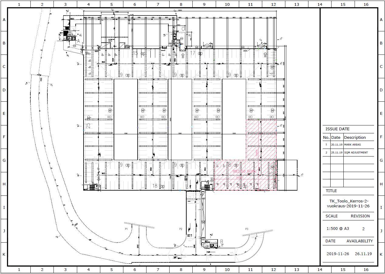 Töölönkatu 23-25, 6900m2, Pohjakerros, Varastotila