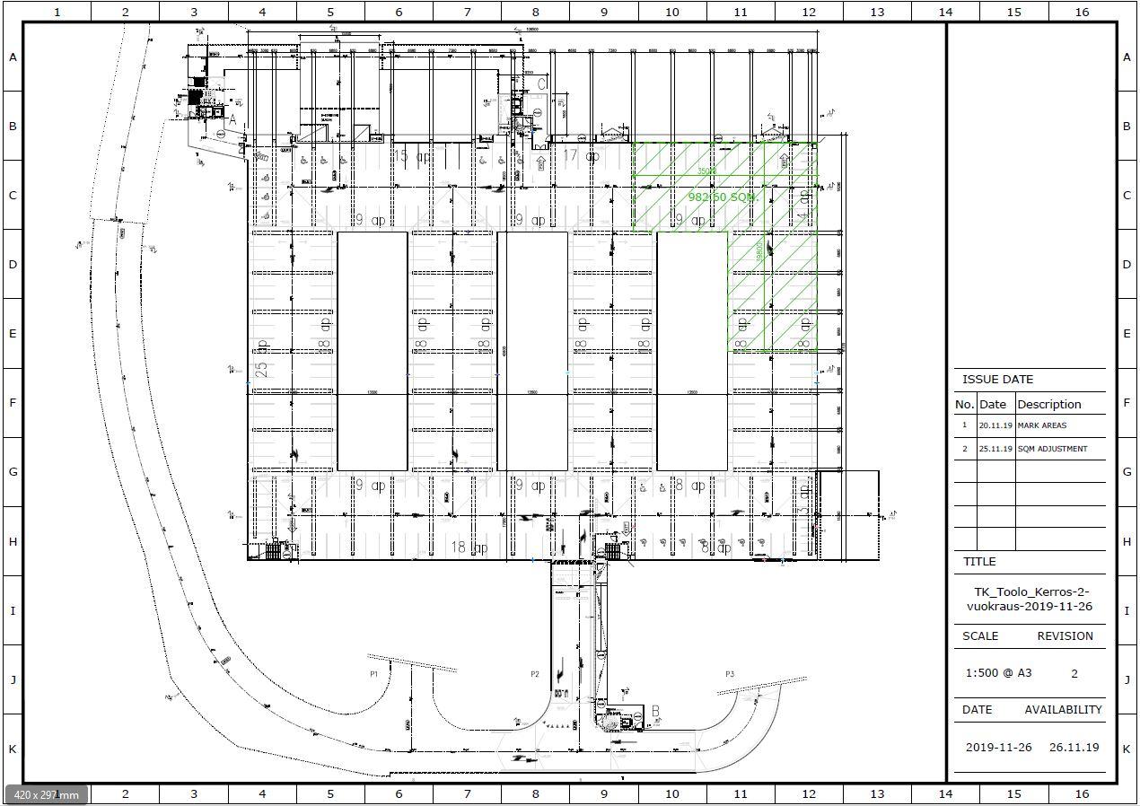 Töölönkatu 23-25, 6900m2, Pohjakerros, Varastotila