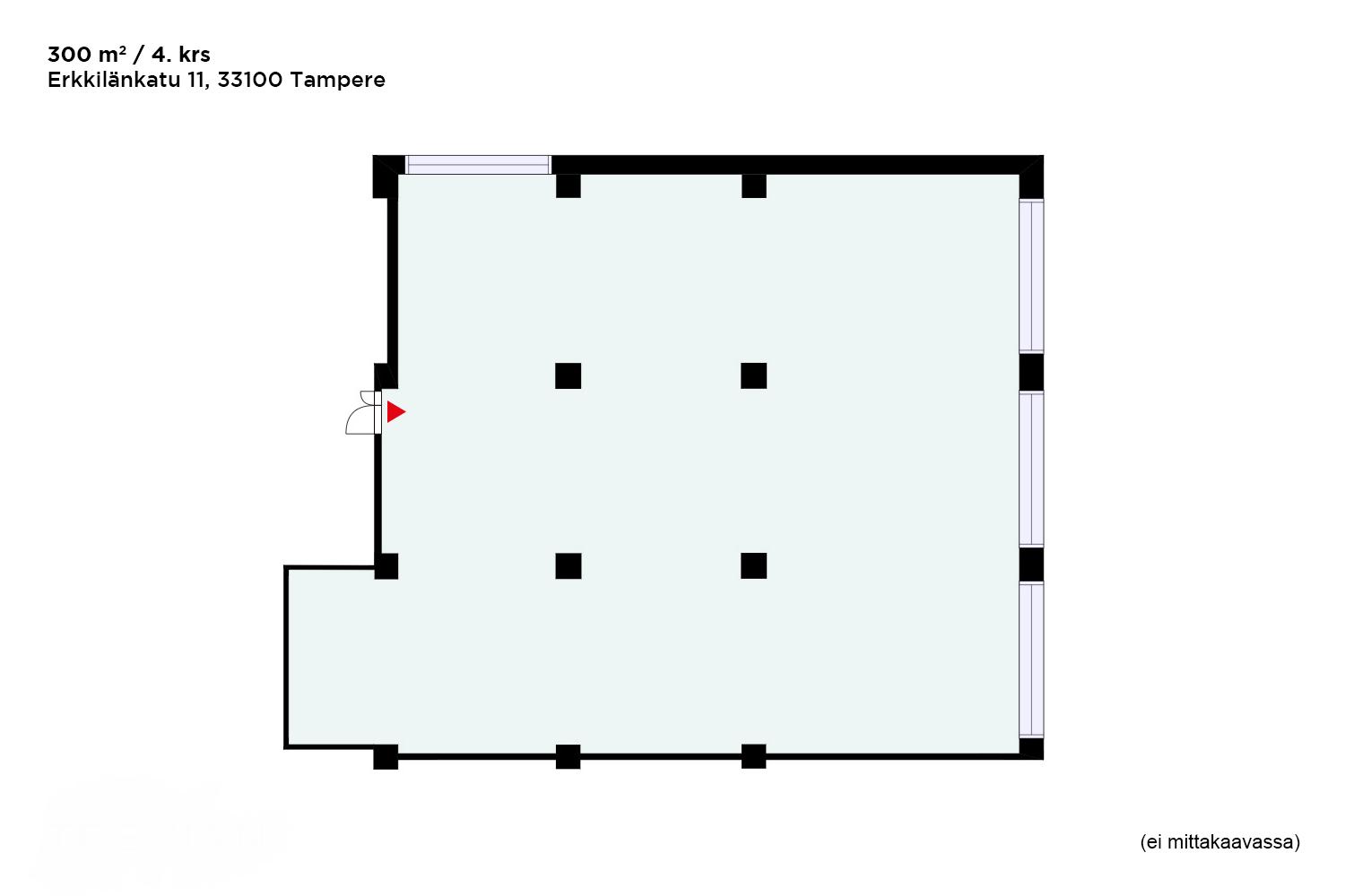 Erkkilänkatu 11 TAMPERE, 300m2, 4. kerros, Toimistotila