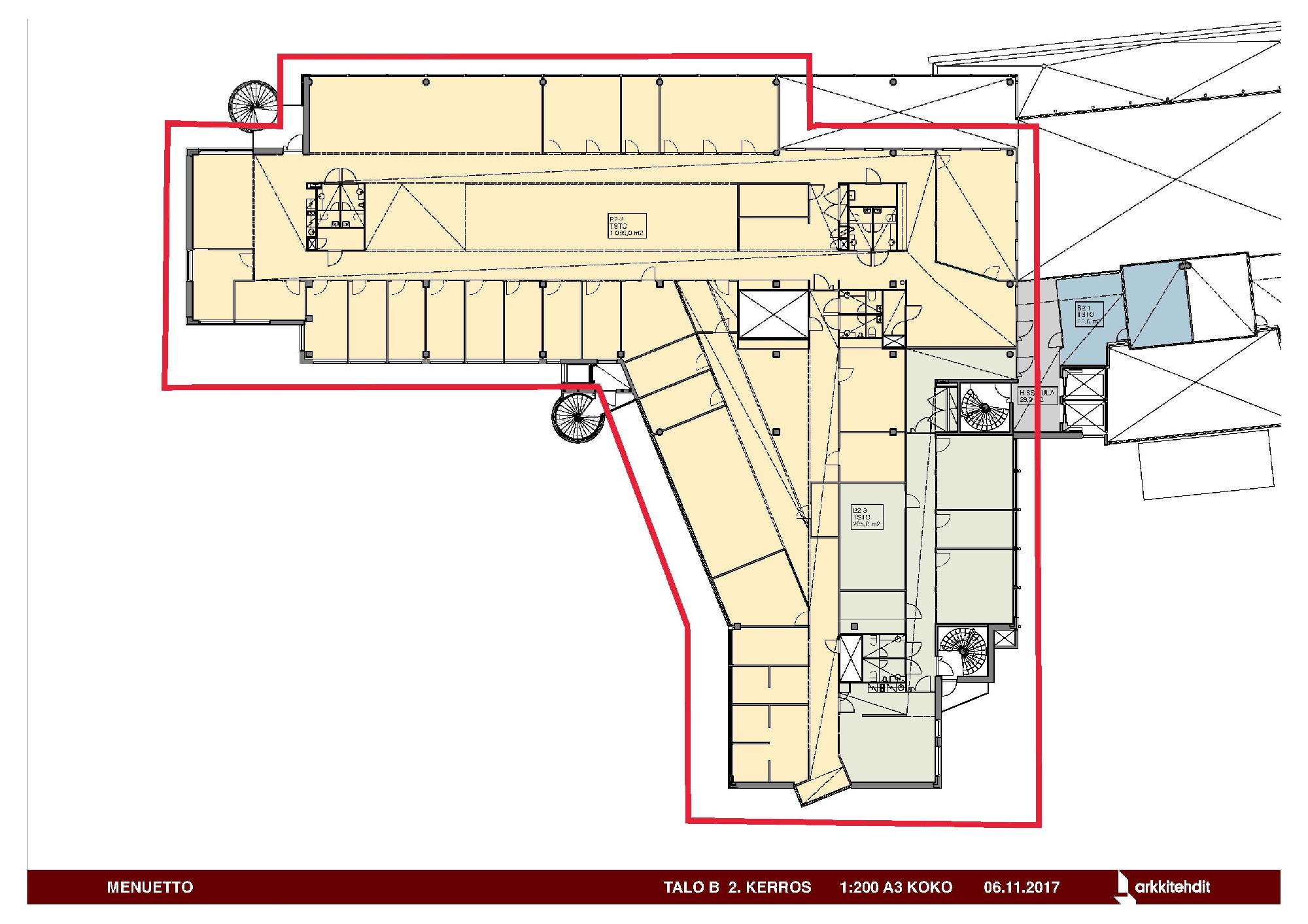 Huopalahdentie 24 B-talo, 1294m2, 2. kerros, Toimistotila