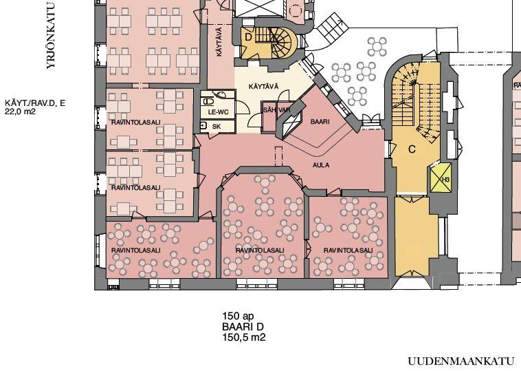 Erottajankatu 2, 209m2, Katutaso, Liiketila
