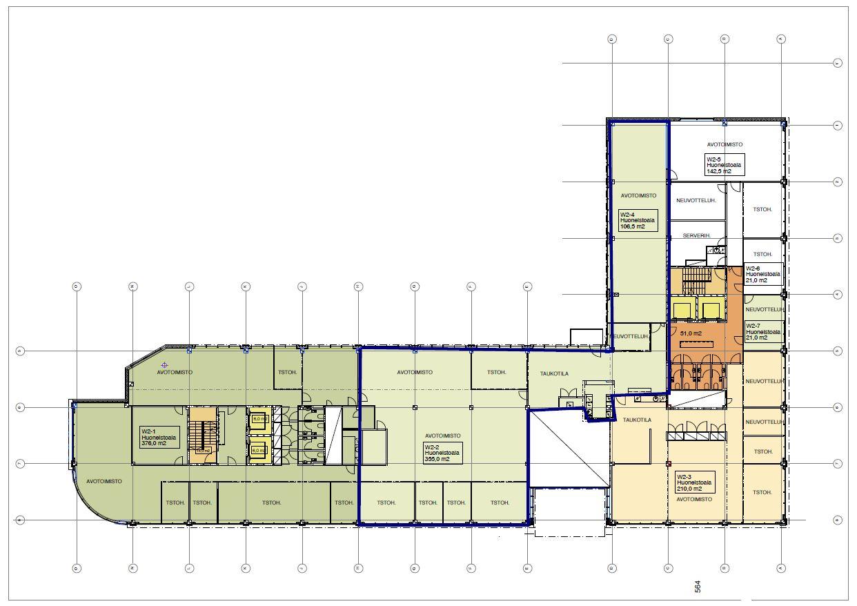 Itämerenkatu 1, 461m2, 2. kerros, Toimistotila