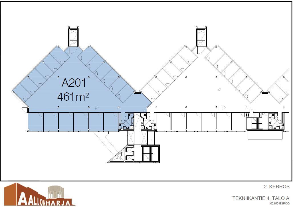 Tekniikantie 4 A, 461m2, 2. kerros, Toimistotila