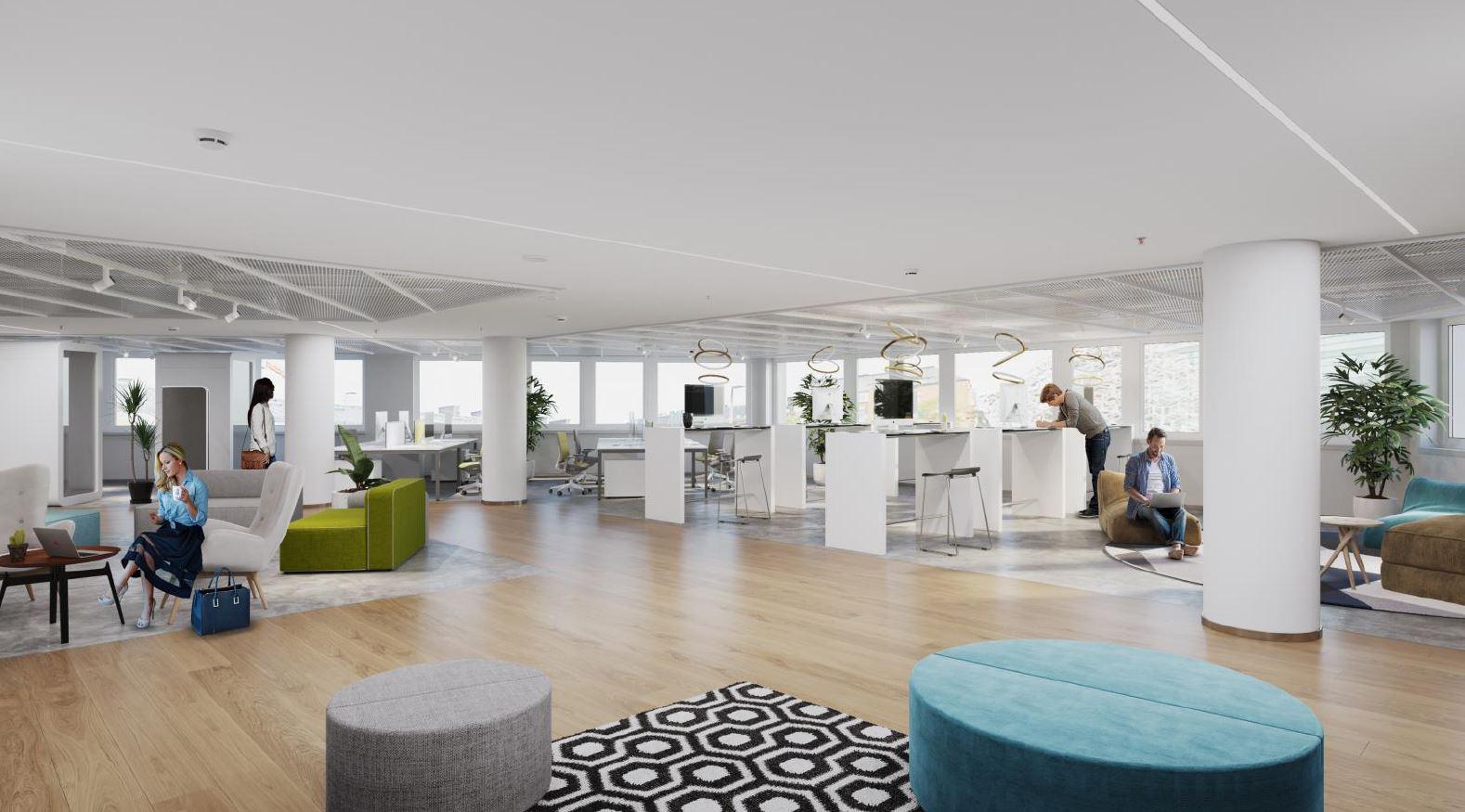 Arkadiankatu 6, 500m2, 2. kerros, Toimistotila