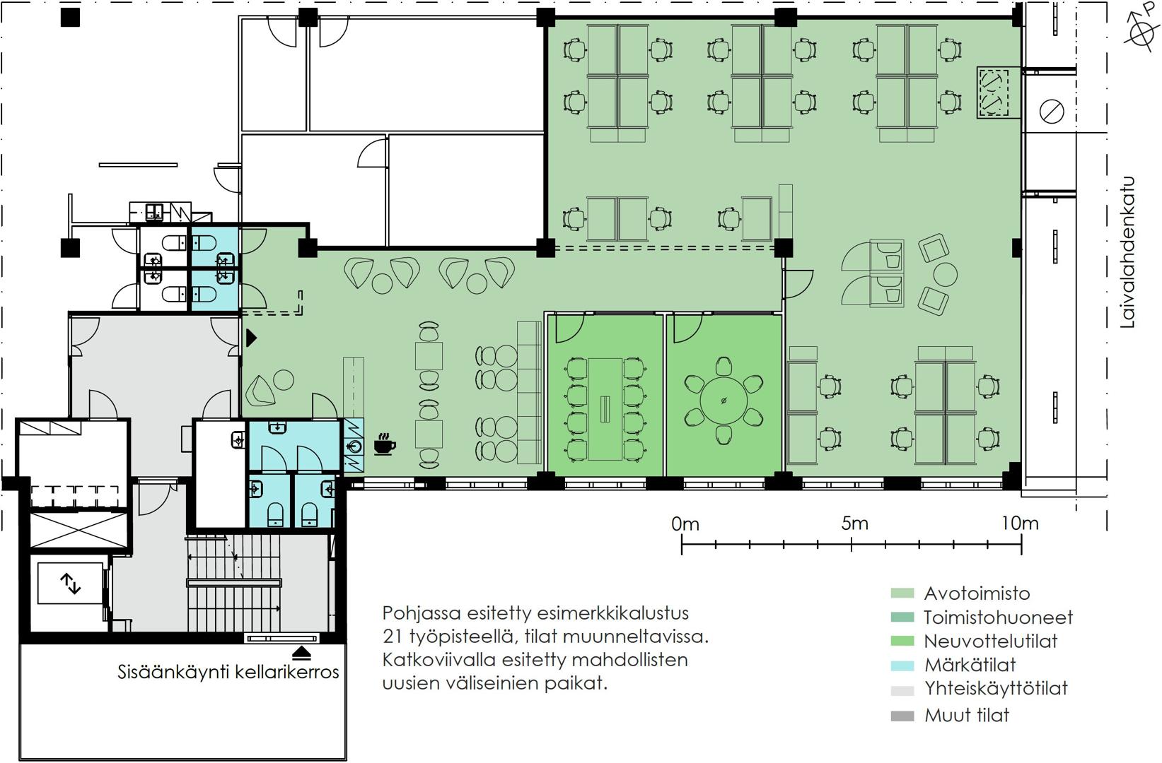 Laivalahdenkatu 2b, 688m2, 4. kerros, Toimistotila