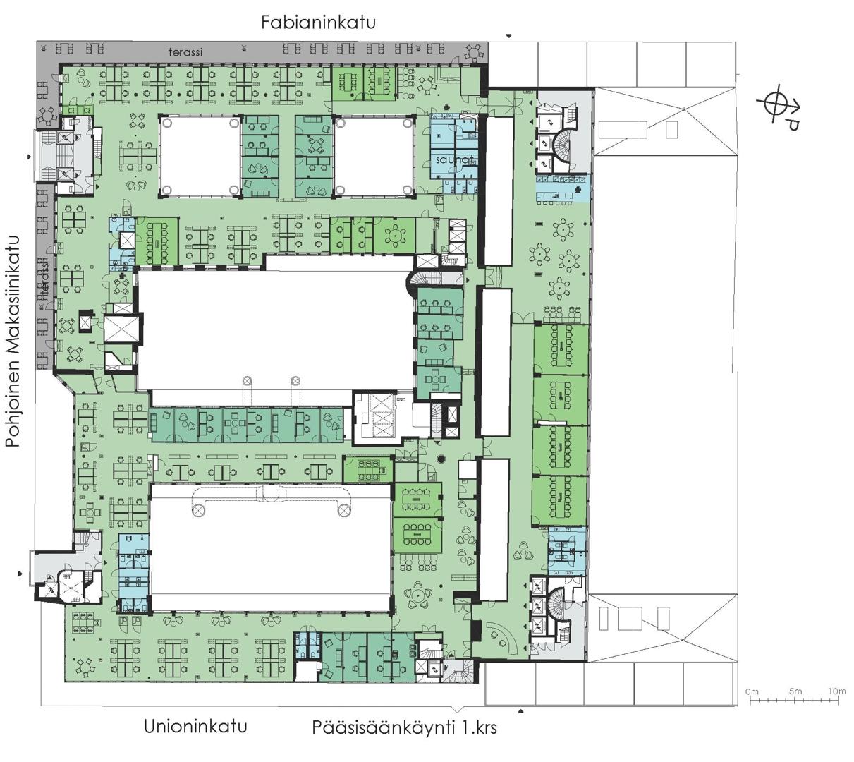 Fabianinkatu 21, 2336m2, 7. kerros, Toimistotila