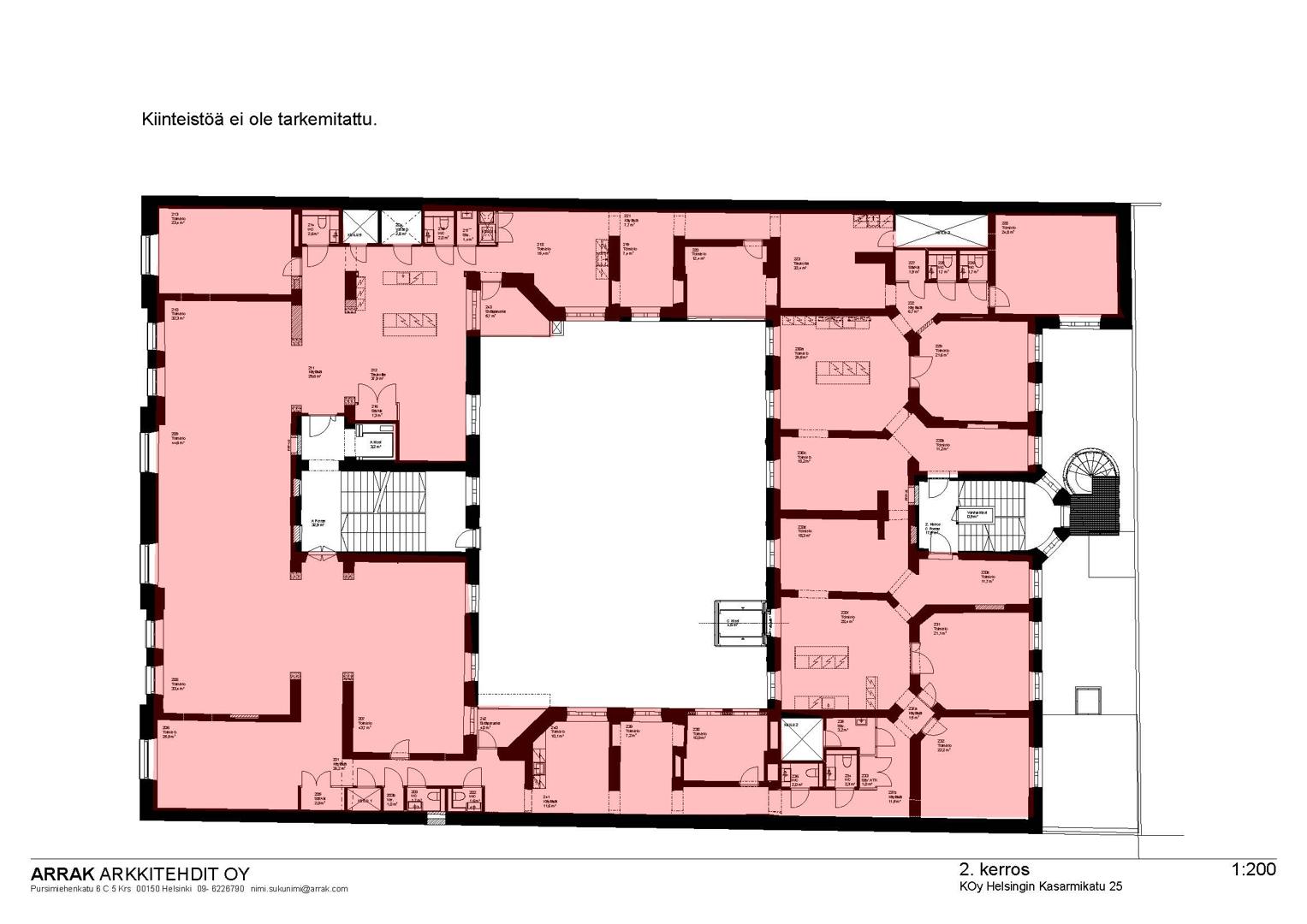 Kasarmikatu 25, 347m2, 2. kerros, Toimistotila