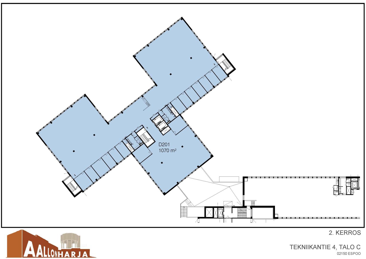 Tekniikantie 4 D, 838m2, 2. kerros, Toimistotila