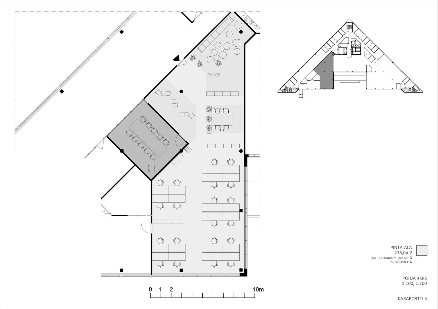 Karaportti 5, 213m2, 4. kerros, Toimistotila