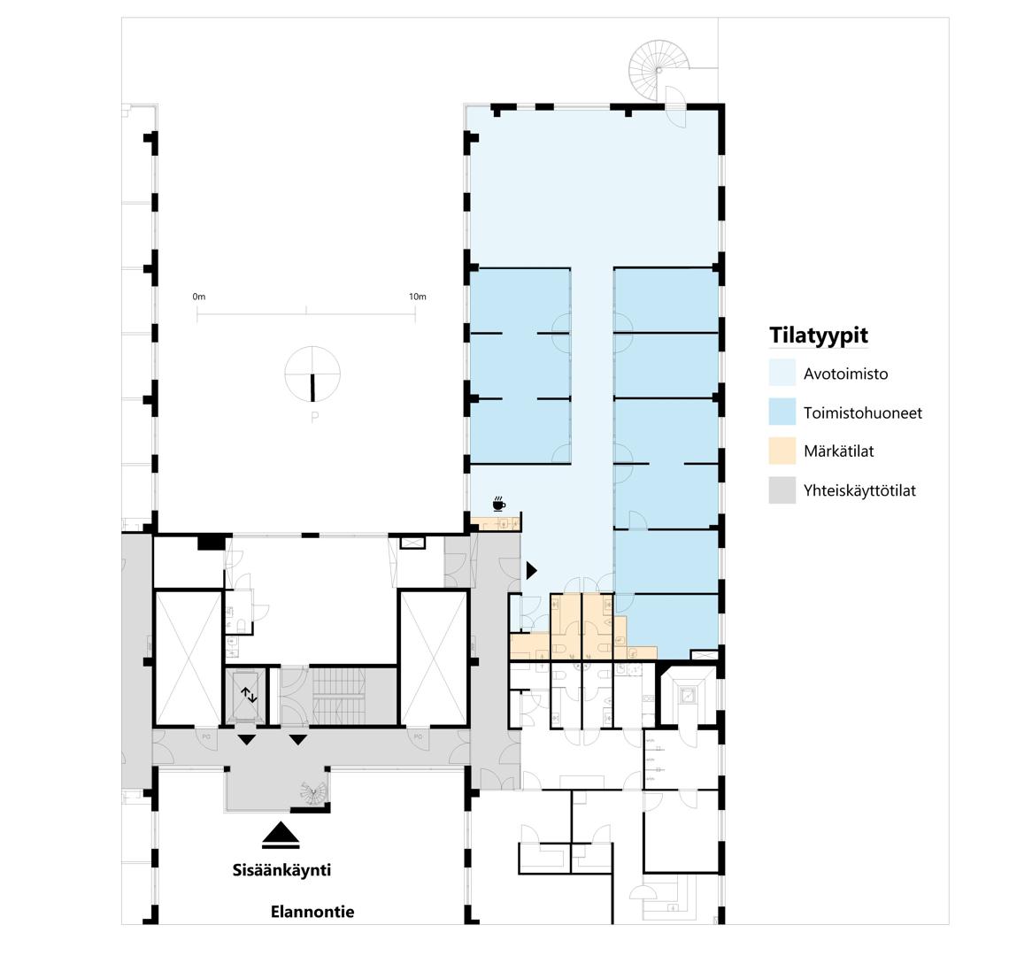 Elannontie 5, 272m2, 4. kerros, Toimistotila