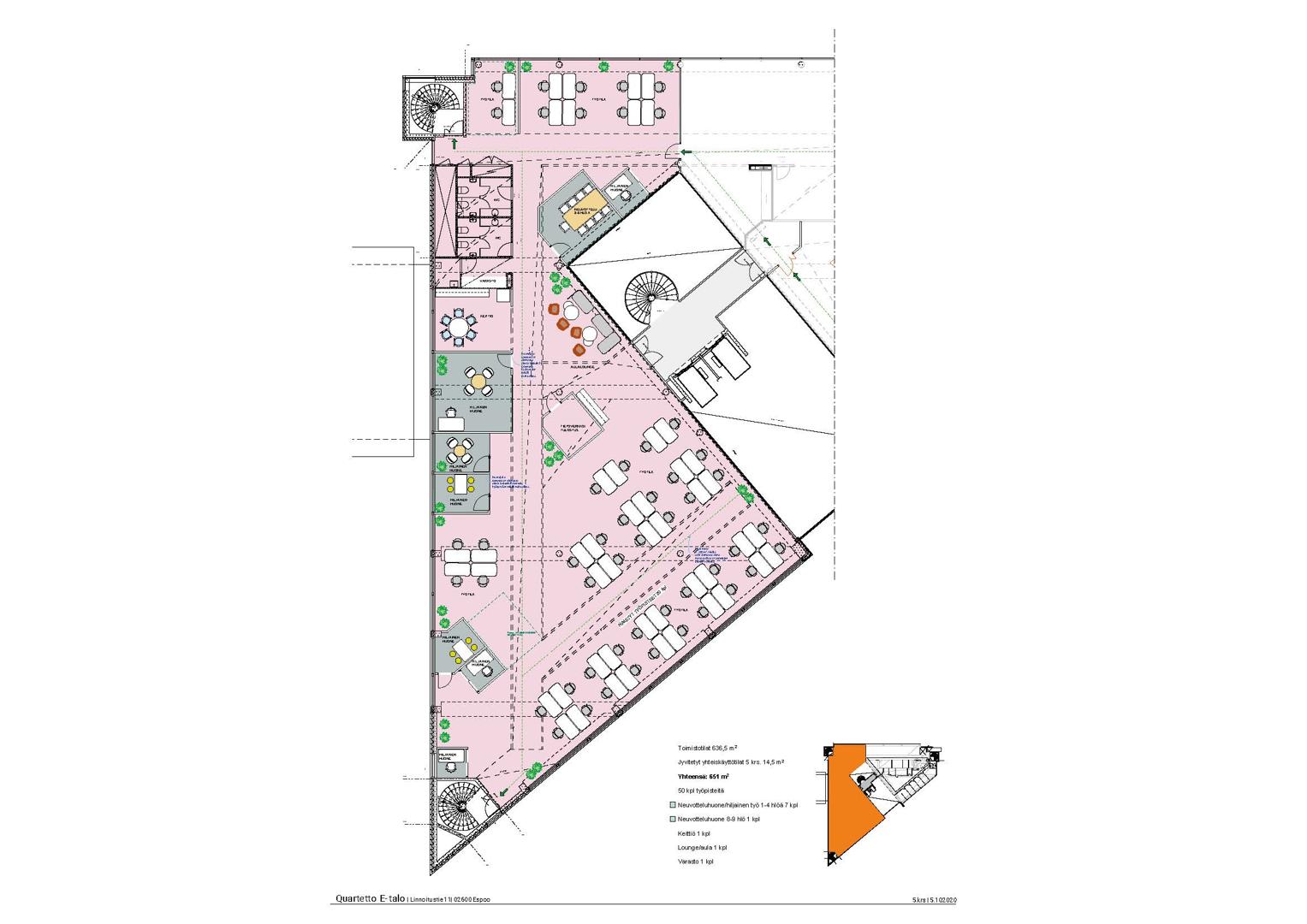 Linnoitustie 11, 651m2, 5. kerros, Toimistotila