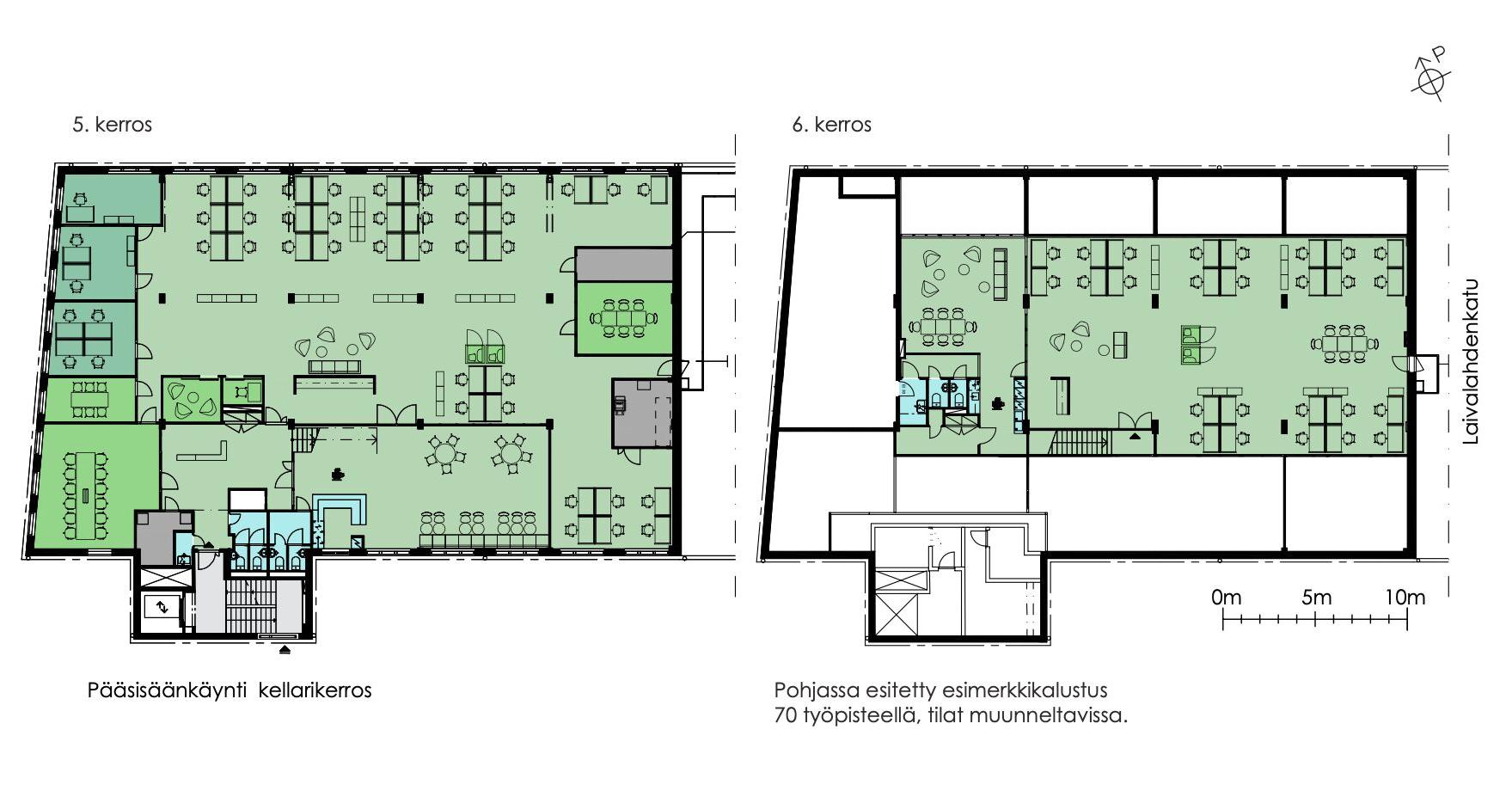 Laivalahdenkatu 2b, 1015m2, Useita kerroksia, Toimistotila