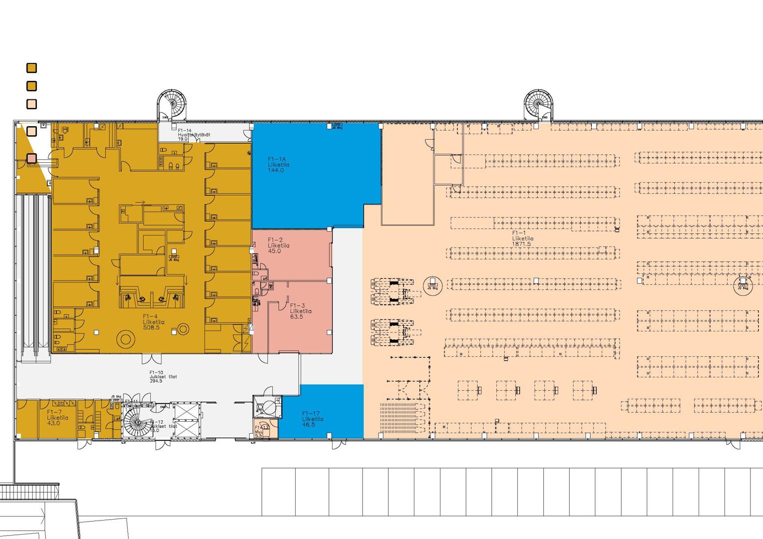 Myllytie 1 A, 144m2, 1. kerros, Liiketila
