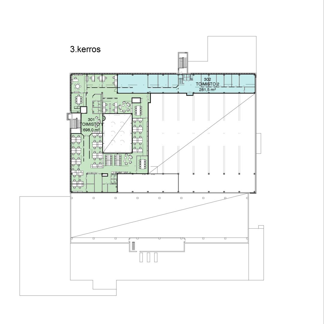 Ruosilantie 18, 1000m2, 3. kerros, Toimistotila