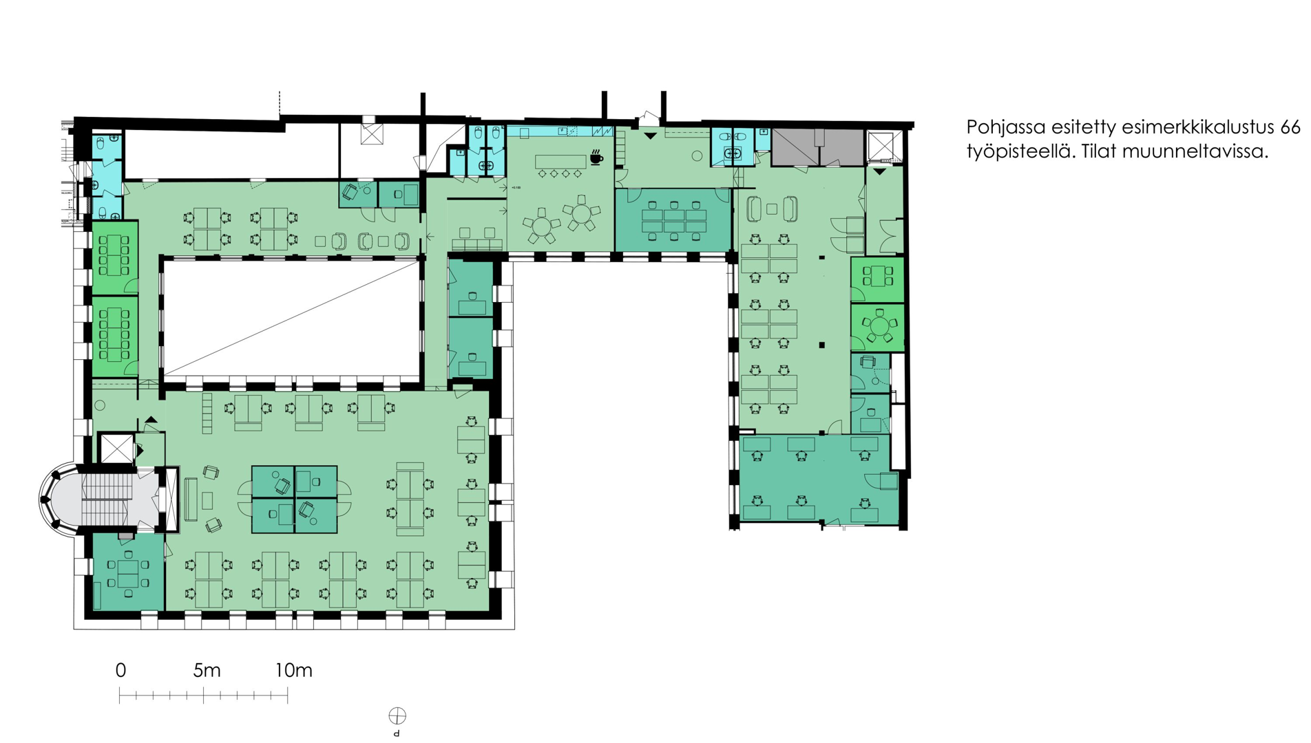 Keskuskatu 6 G, 728m2, 4. kerros, Toimistotila