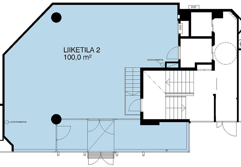 Hämeenkatu 20 TAMPERE, 250m2, Useita kerroksia, Liiketila
