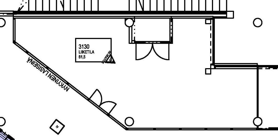 Simonkatu 9, 61m2, Katutaso, Liiketila