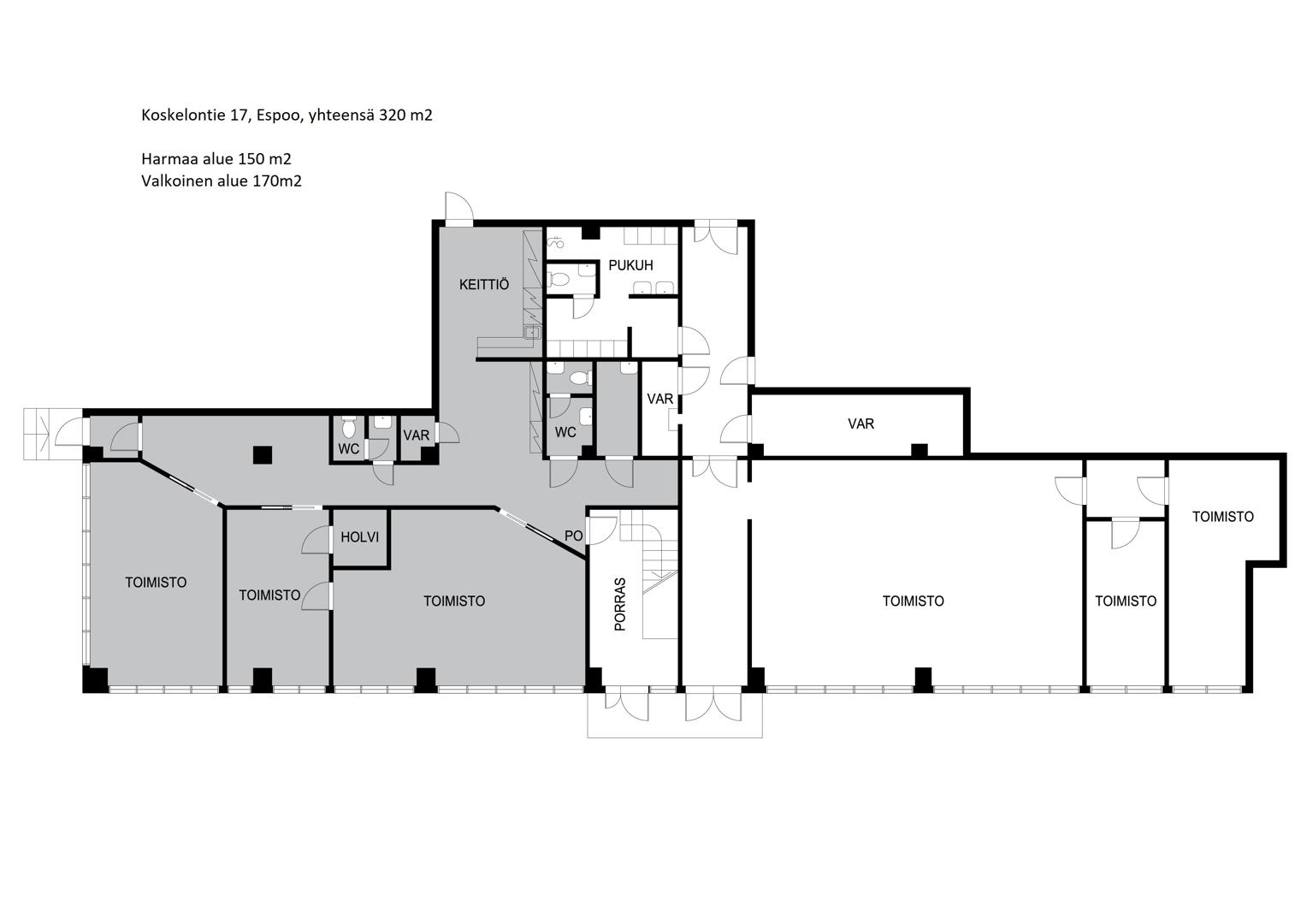 Koskelontie 17 B, 320m2, Katutaso, Toimistotila