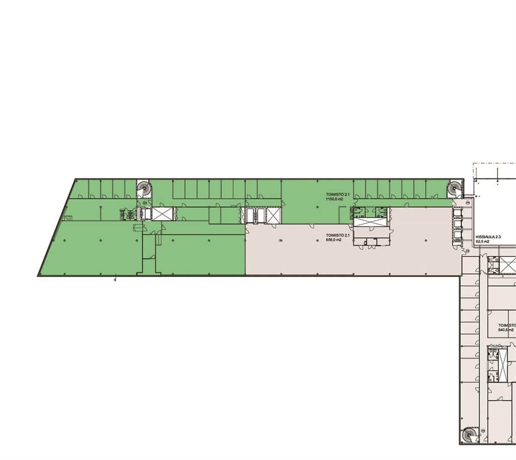 Hiomotie 32, 1340m2, 2. kerros, Toimistotila