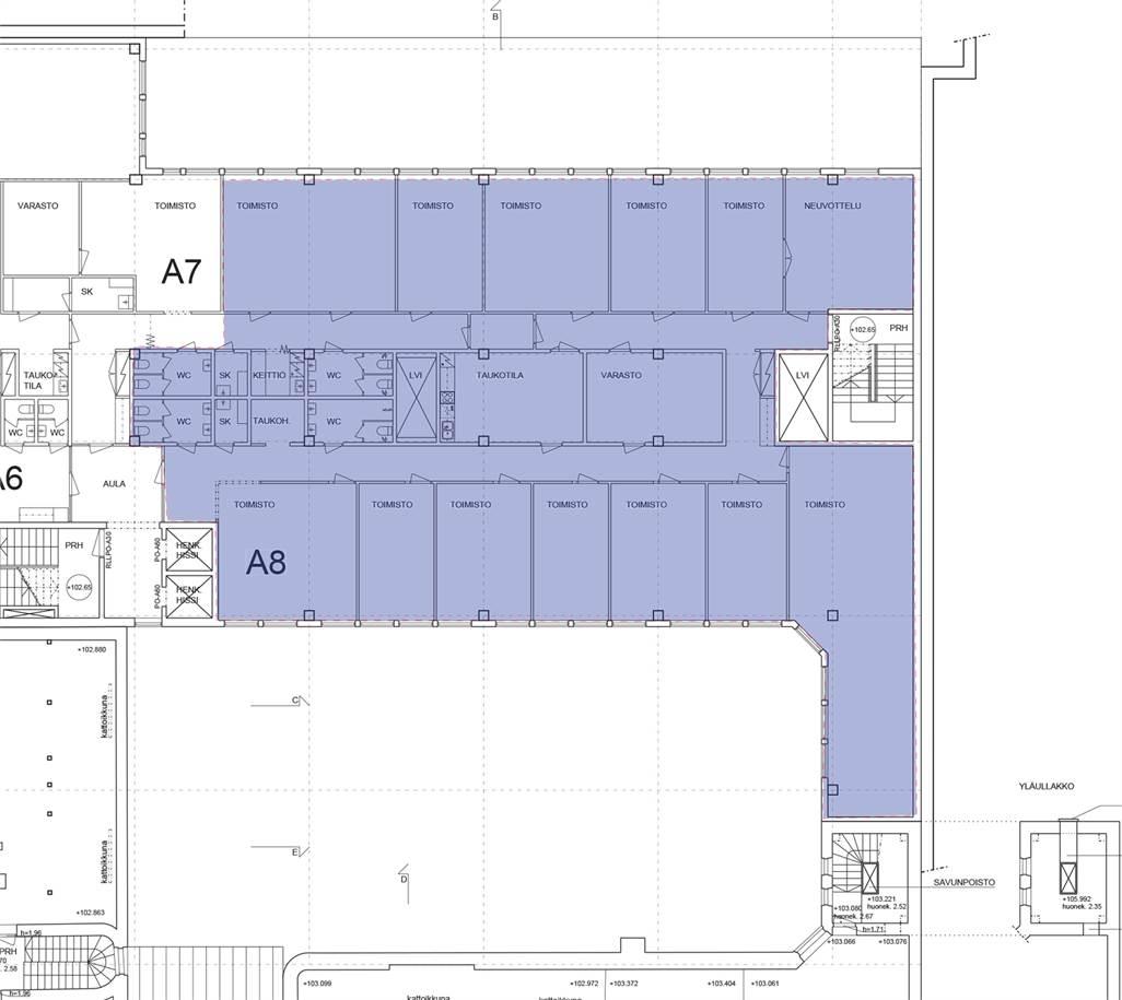 Kuninkaankatu 21 TAMPERE, 545m2, 4. kerros, Toimistotila