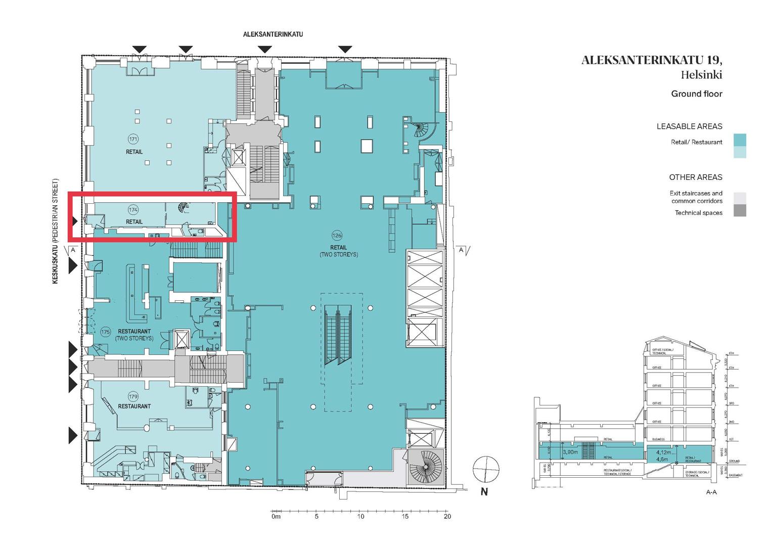 Keskuskatu 4, 42m2, Katutaso, Liiketila
