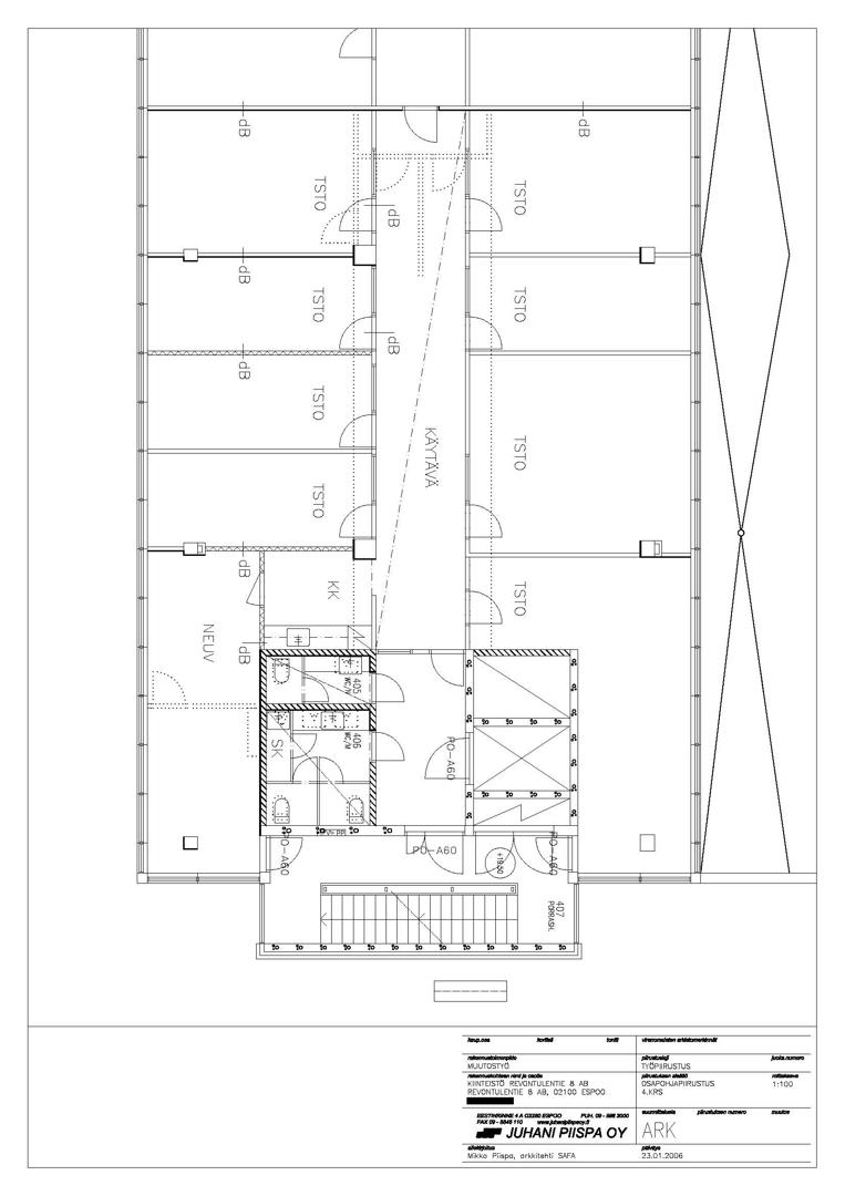 Revontulentie 8 A-B, 230m2, 4. kerros, Toimistotila