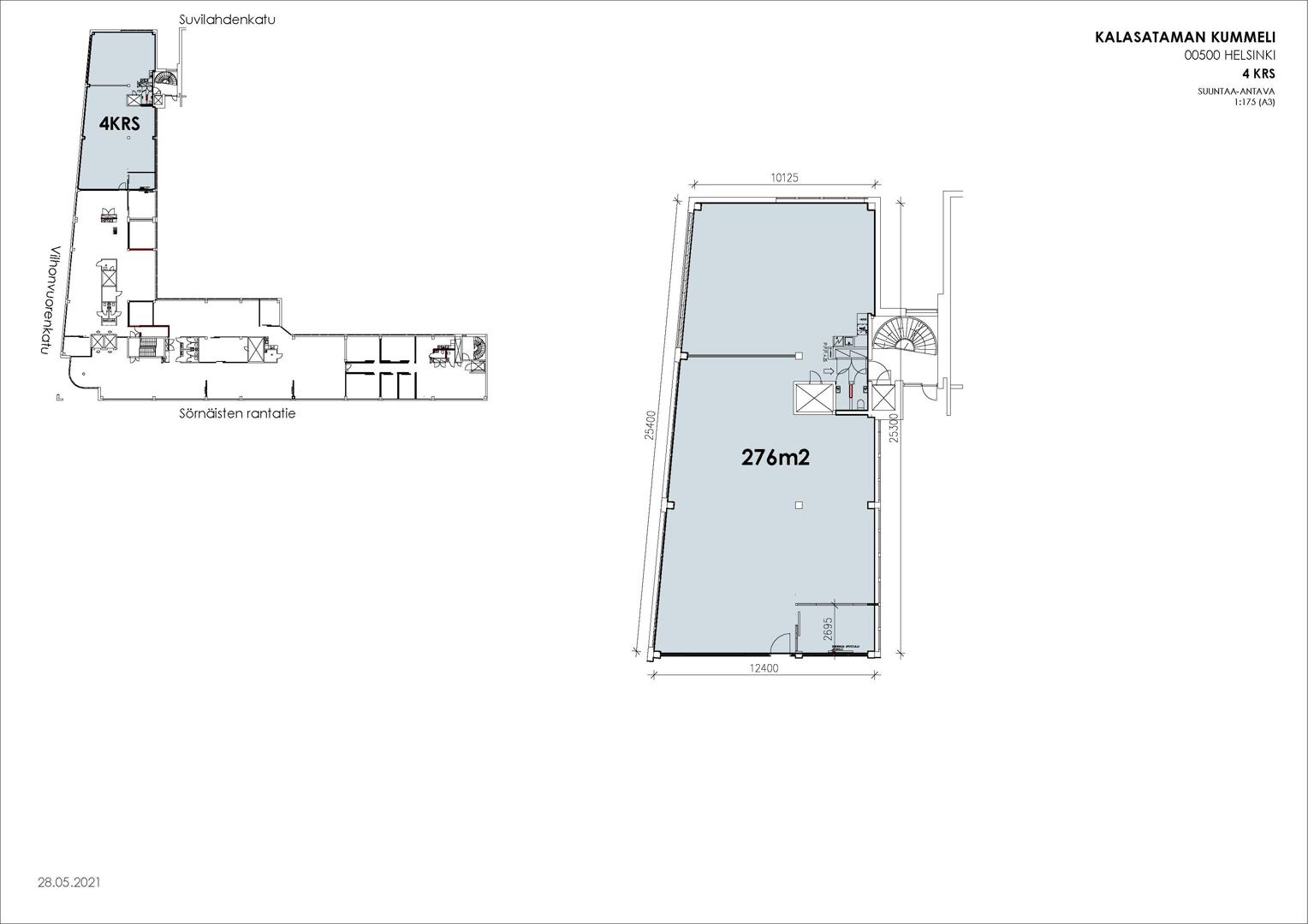 Sörnäisten rantatie 29, 279m2, 4. kerros, Toimistotila