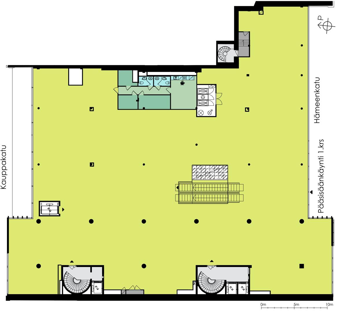 Hämeenkatu 16 TAMPERE, 1480m2, Katutaso, Liiketila