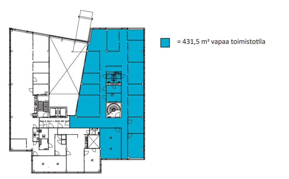 Äyritie 8 D LARGO, 431m2, 4. kerros, Toimistotila