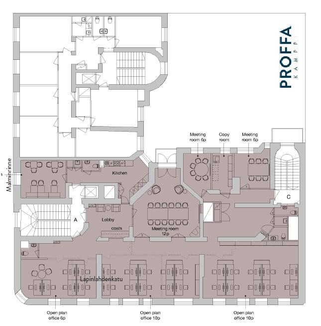 Lapinlahdenkatu 3, 157m2, 4. kerros, Toimistotila