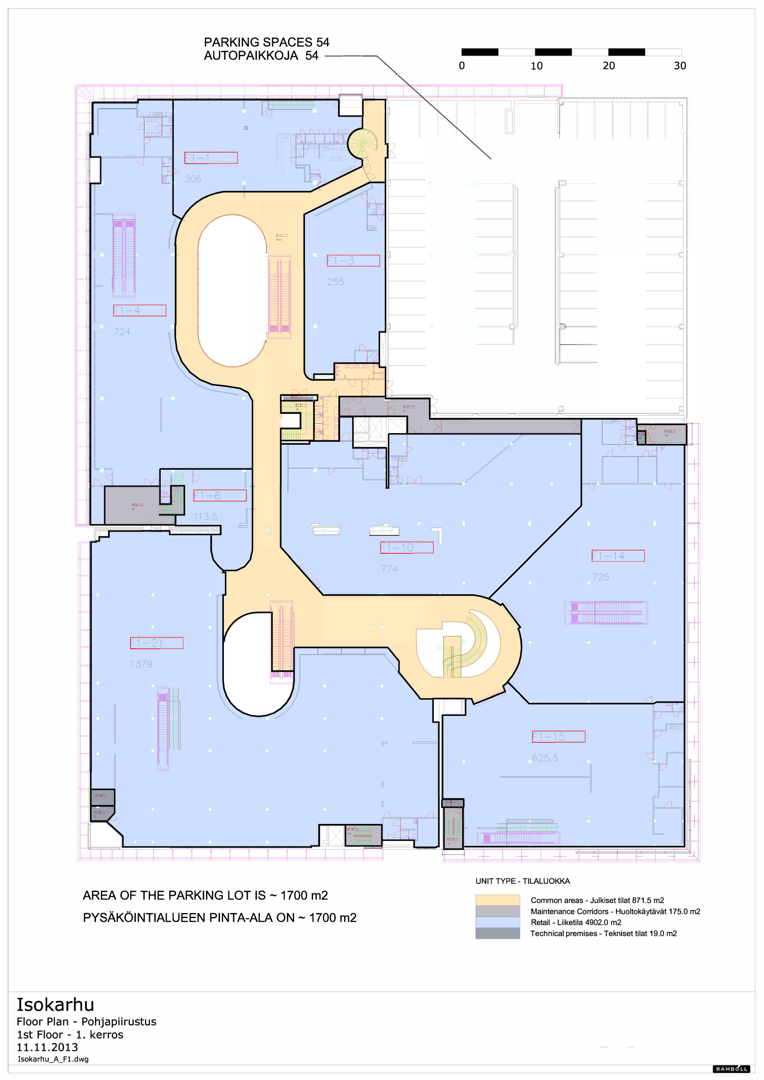 Yrjönkatu 14 PORI, 309m2, 1. kerros, Ravintolatila