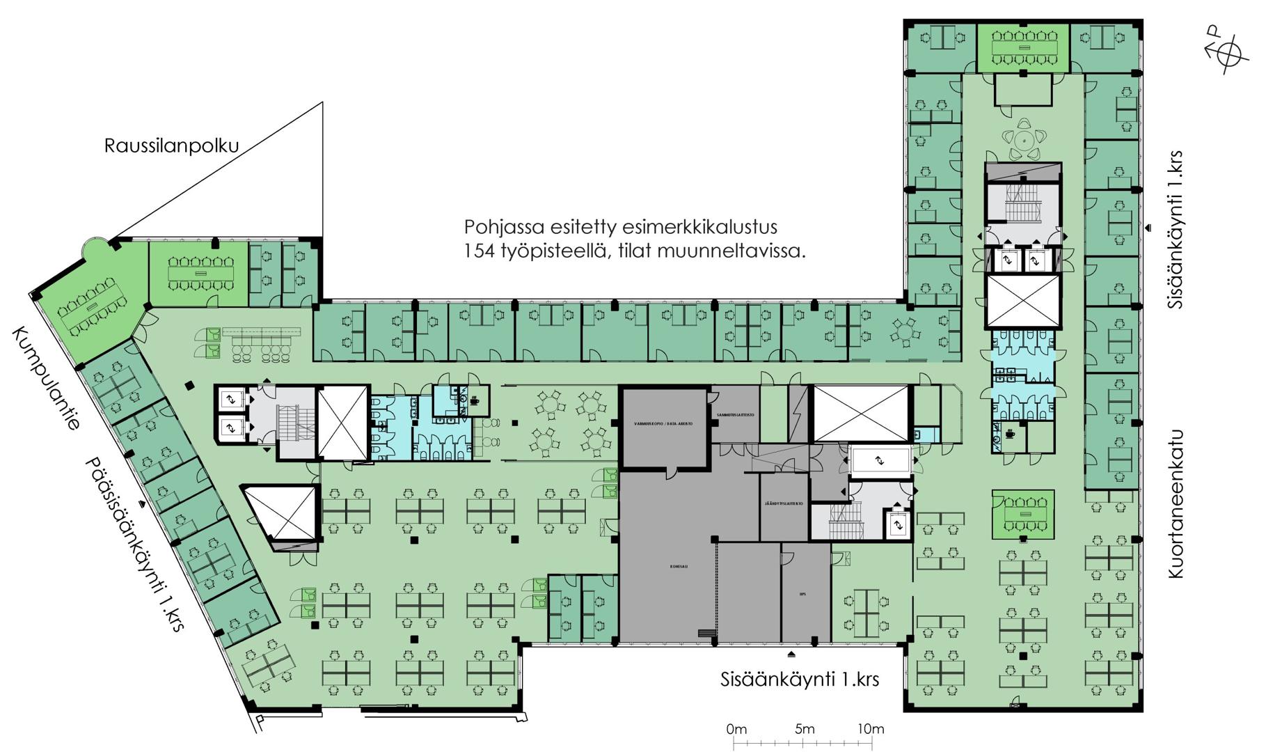 Kumpulantie 11, 2142m2, 3. kerros, Toimistotila
