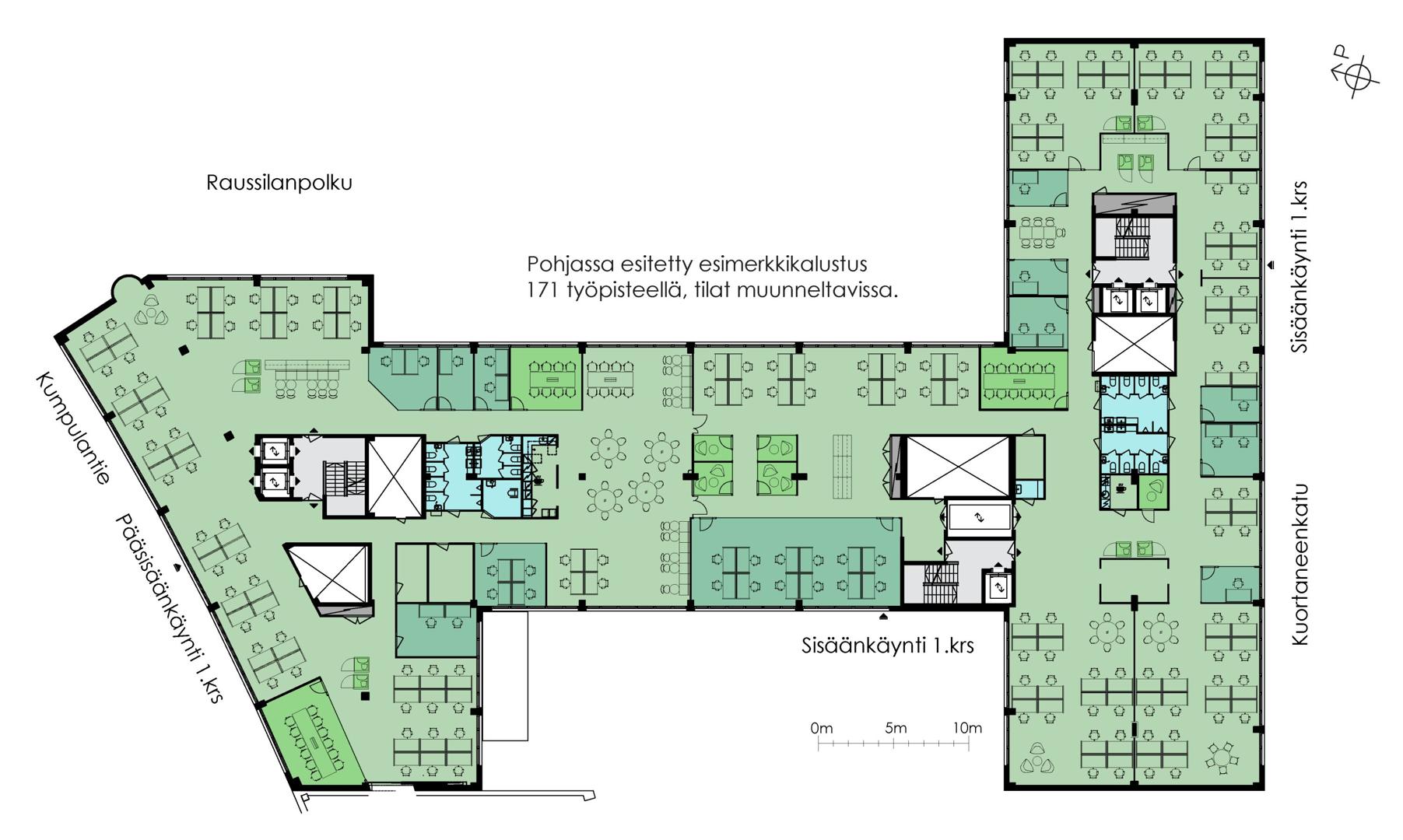 Kumpulantie 11, 1866m2, 5. kerros, Toimistotila