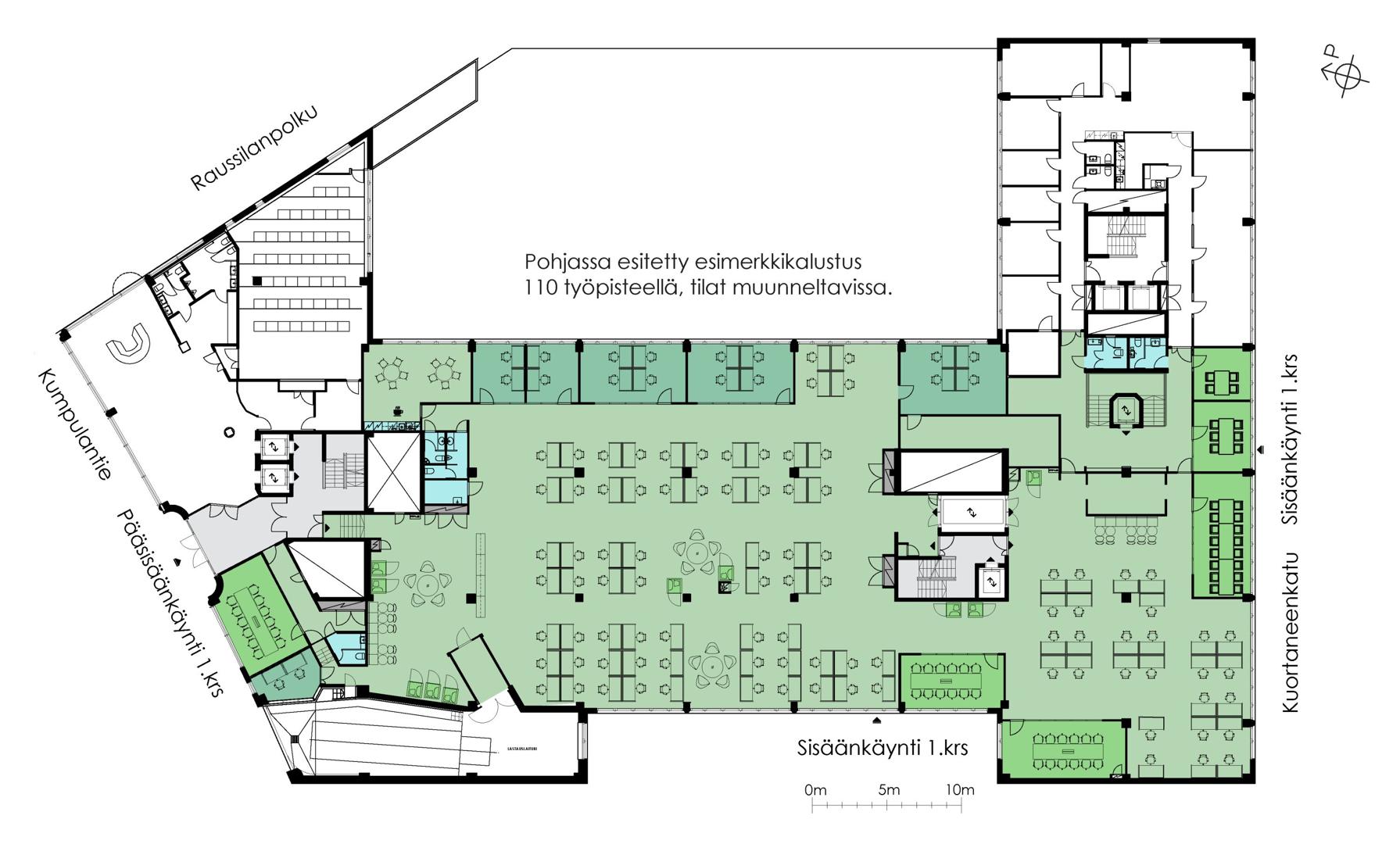 Kumpulantie 11, 1480m2, 2. kerros, Toimistotila