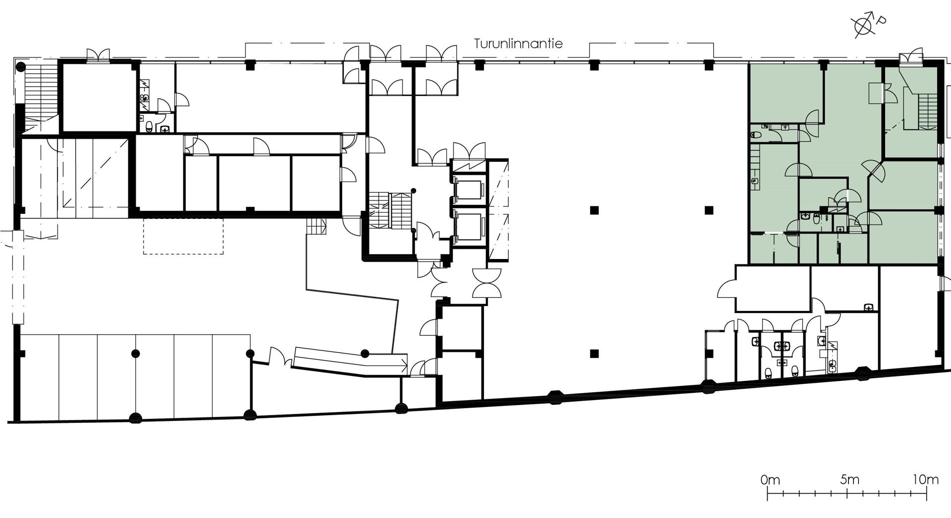 Turunlinnantie 12, 126m2, 1. kerros, Liiketila