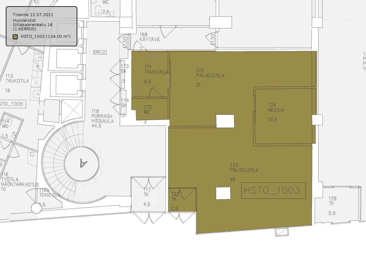 Siltasaarenkatu 16, 104m2, Katutaso, Liiketila