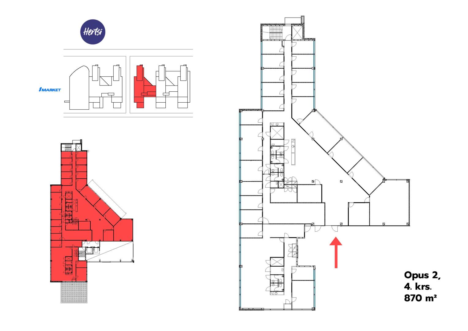 Hitsaajankatu 22, 870m2, 4. kerros, Toimistotila