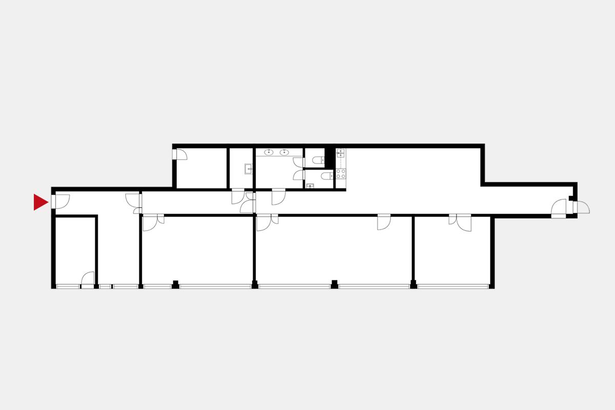 Piispantilankuja 4, 210m2, 1. kerros, Toimistotila
