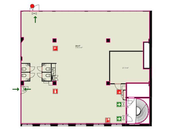Tullikatu 6 TAMPERE, 316m2, 2. kerros, Toimistotila