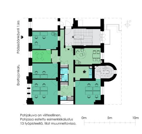 Erottajankatu 5, 146m2, 5. kerros, Toimistotila