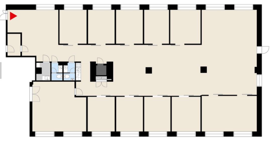 Lautatarhankatu 6, 424m2, 2. kerros, Toimistotila