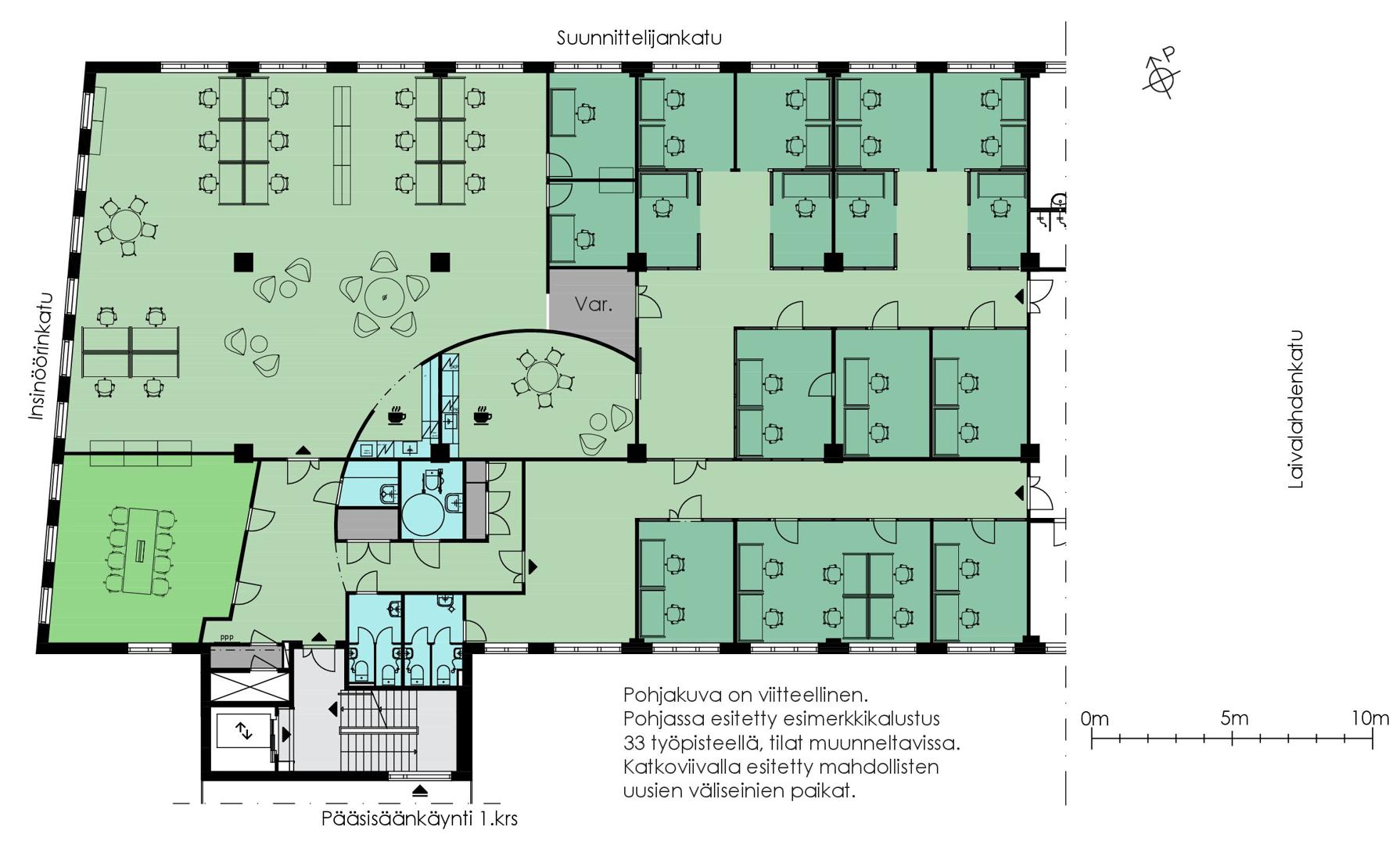Laivalahdenkatu 2b, 685m2, 1. kerros, Toimistotila