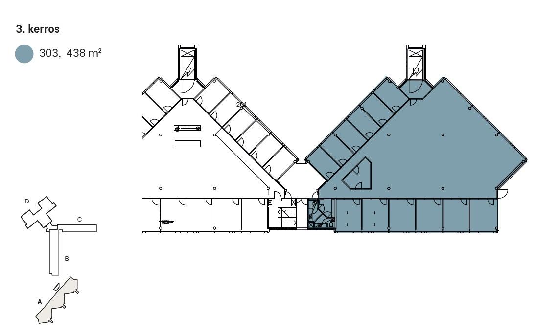 Tekniikantie 4 A, 438m2, 3. kerros, Toimistotila